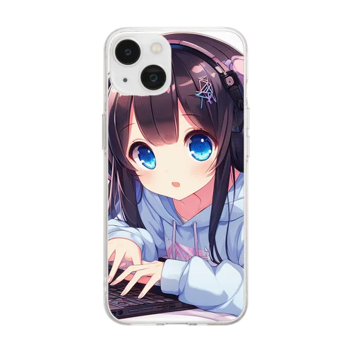 かわちいゲーム実況者 Soft Clear Smartphone Case