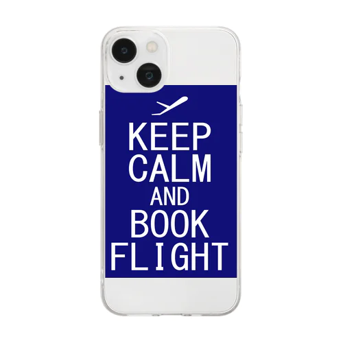 KeepCalm/blue Soft Clear Smartphone Case