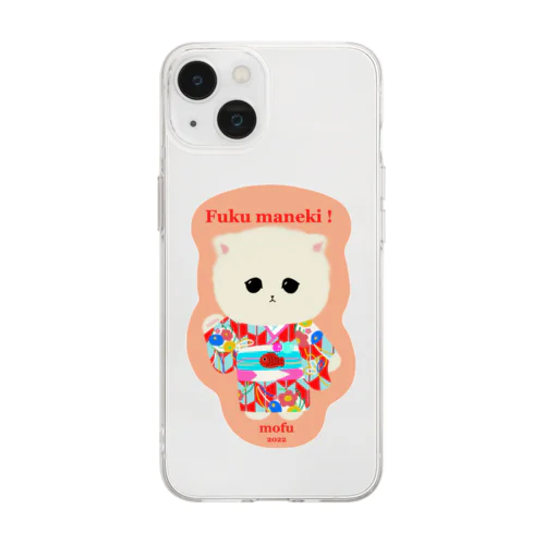 福招き Soft Clear Smartphone Case