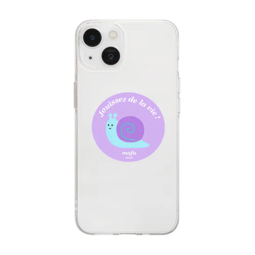 カタツムリのうずちゃん Soft Clear Smartphone Case