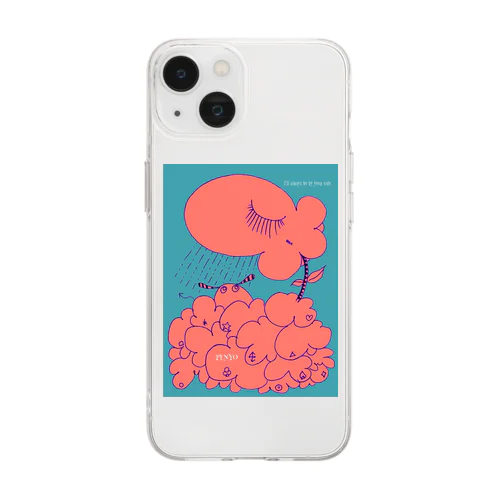 恵の雨を心待ちにしてたわん！ちゃん Soft Clear Smartphone Case