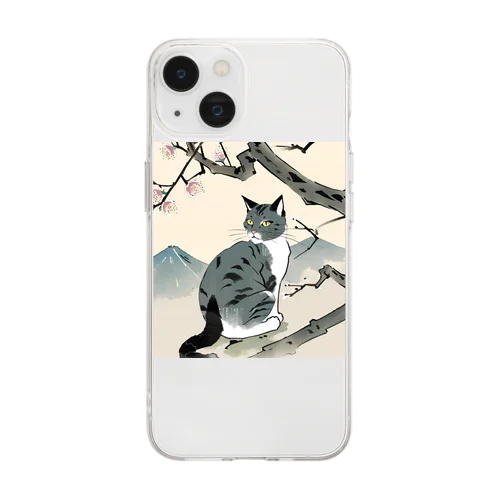 浮世絵猫 Soft Clear Smartphone Case