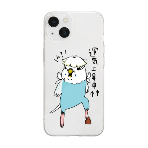 運気UP【羽衣セキセイ】 Soft Clear Smartphone Case