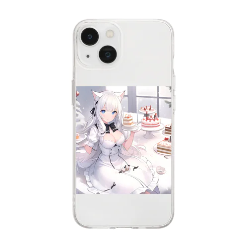 ホワイトクリスマス Soft Clear Smartphone Case