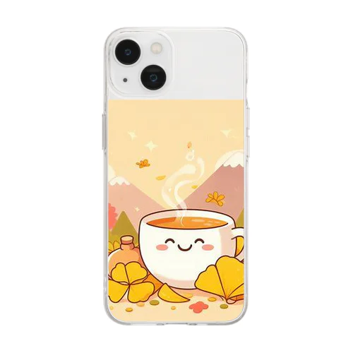 イチョウと紅茶シリーズ② Soft Clear Smartphone Case