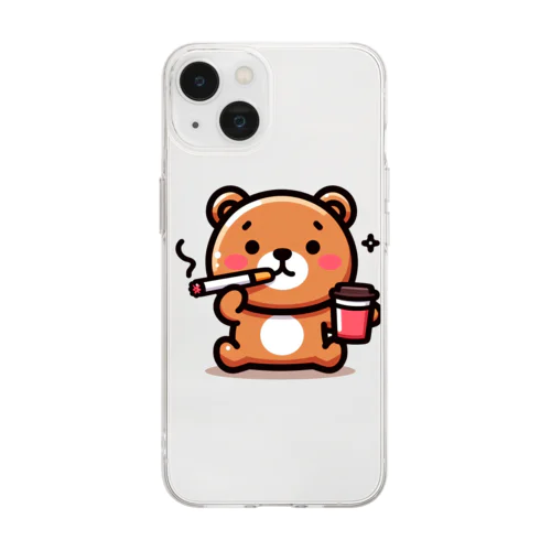 チルくま Soft Clear Smartphone Case