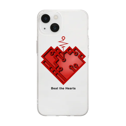 BEAT THE HEARTS Soft Clear Smartphone Case