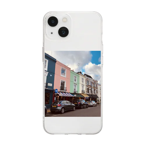 Notting Hillの街並み Soft Clear Smartphone Case