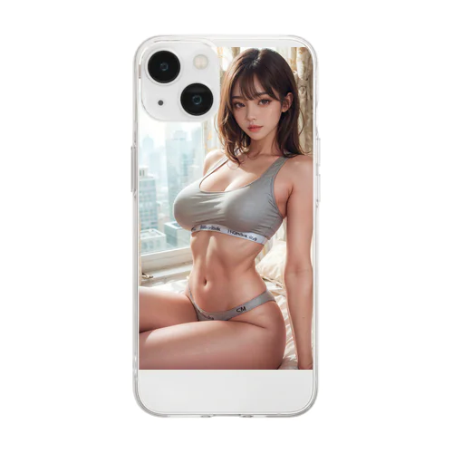 Gray Underwear01 Soft Clear Smartphone Case