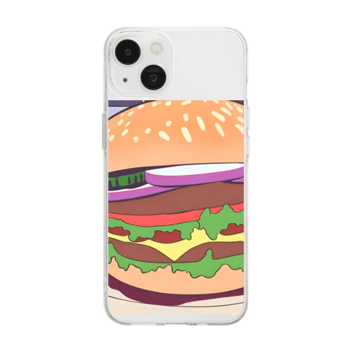 バーガービック Soft Clear Smartphone Case