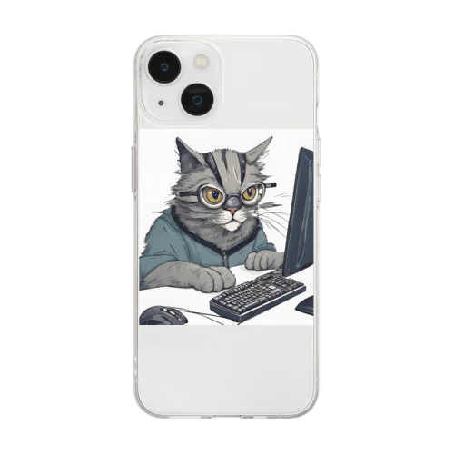 開発者猫 Soft Clear Smartphone Case