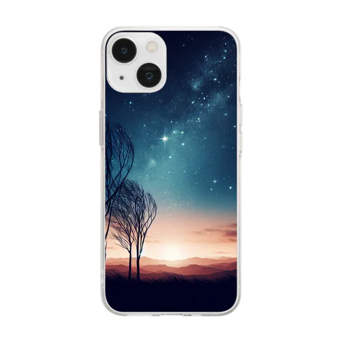 幻想的な夜空🌌 Soft Clear Smartphone Case