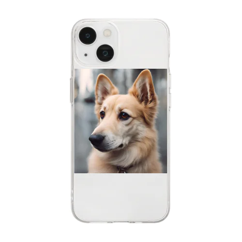 かわいい犬のイラストグッズ Soft Clear Smartphone Case