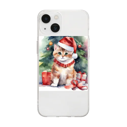 猫好きに贈る、特別なクリスマスコレクション Soft Clear Smartphone Case