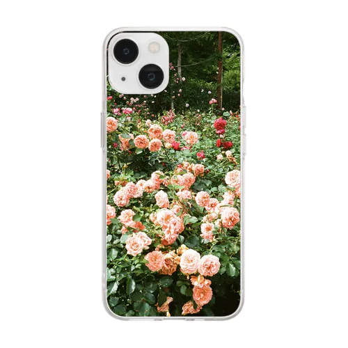 pink rose Soft Clear Smartphone Case