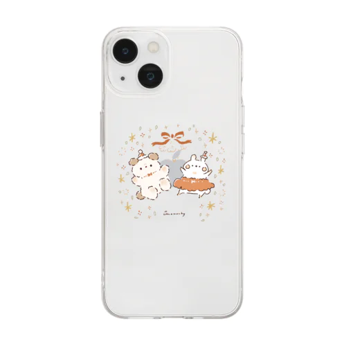 ちゃぷもちのクリスマス Soft Clear Smartphone Case