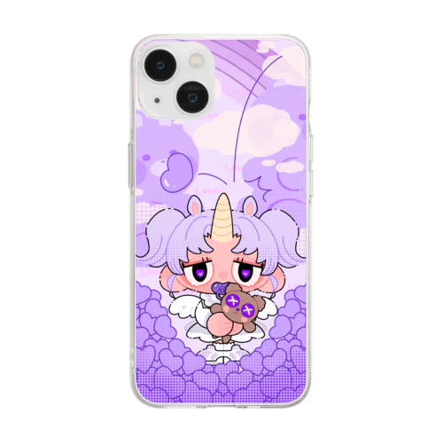 ユニコーンちゃん Soft Clear Smartphone Case