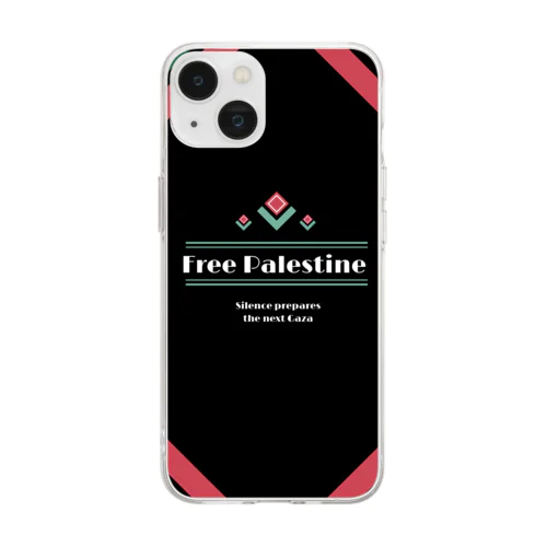 Free Palestine ソフトクリアスマホケース