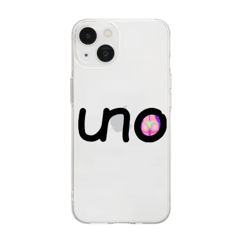 UNOロゴ×ドットビキニヒップ Soft Clear Smartphone Case