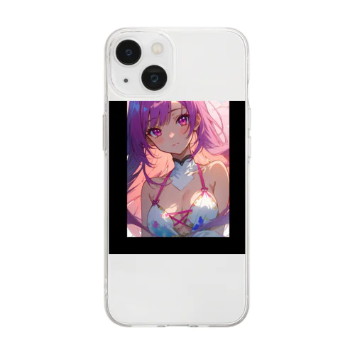 ドット絵のあやかちゃん Soft Clear Smartphone Case