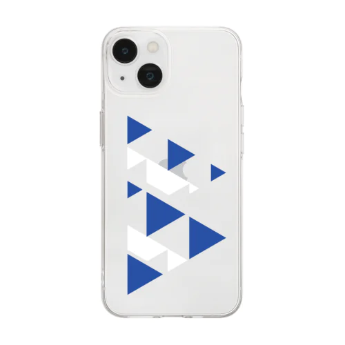 BLUE BACK　LOGO　シンプルバージョン Soft Clear Smartphone Case