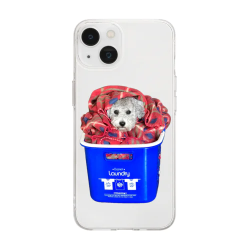 『ハッピー・トイプードル・サプライズ』フォトアート Soft Clear Smartphone Case