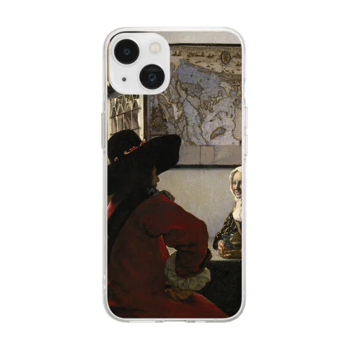 兵士と笑う女 / Officer and Laughing Girl Soft Clear Smartphone Case