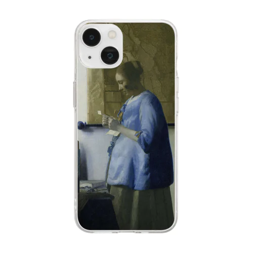 青衣の女 / Woman Reading a Letter Soft Clear Smartphone Case