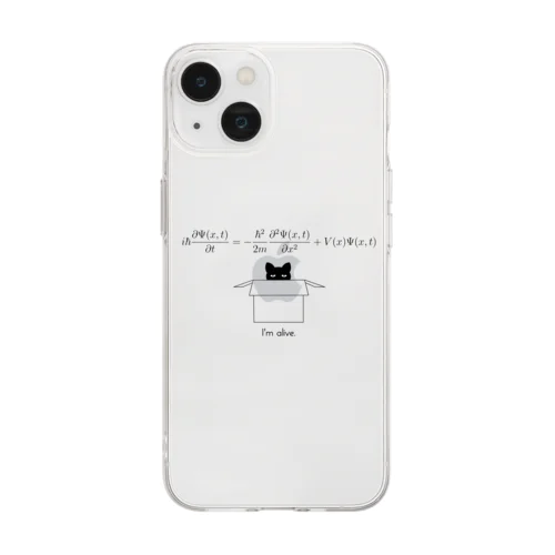 シュレディンガーの猫 Soft Clear Smartphone Case