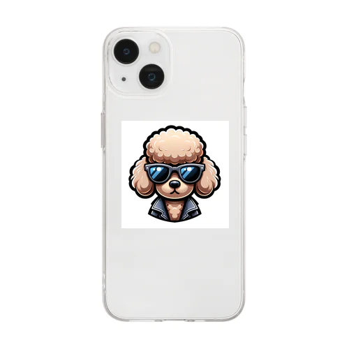 トイプードルのひかるくん(シンプルバージョン) Soft Clear Smartphone Case