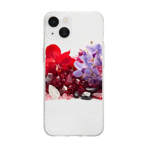 [7月]July-Ruby&Larkspur Soft Clear Smartphone Case