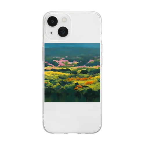 色彩豊かな自然風景 Soft Clear Smartphone Case