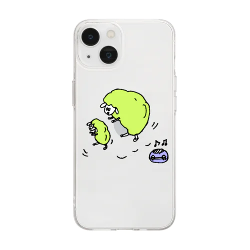 dancing sheep Soft Clear Smartphone Case