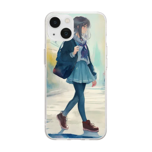 高校生の旅路 Soft Clear Smartphone Case