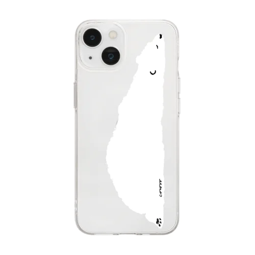 とけたように ねむる しろくま Soft Clear Smartphone Case