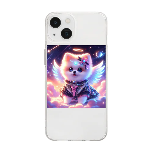 プリティーエンジェル　ポメラニアン Soft Clear Smartphone Case