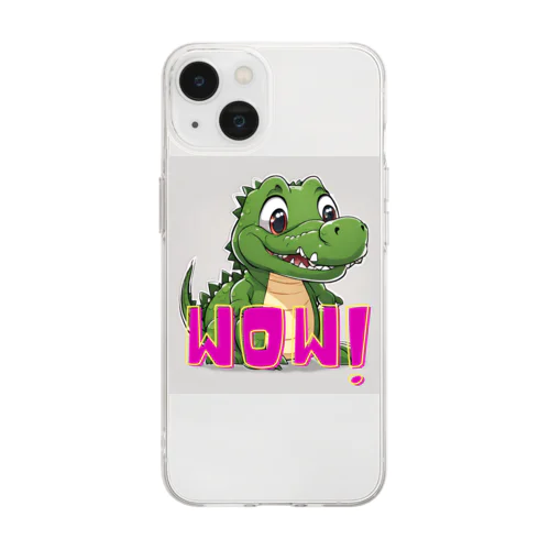 ワニはワニワニ Soft Clear Smartphone Case