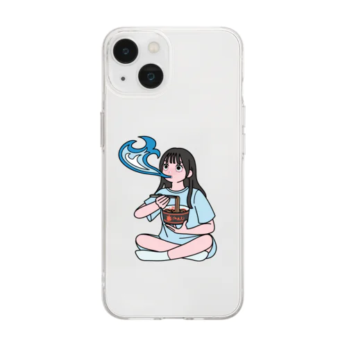 ソフトクリアスマホケース「SAYA」【SAYARISA×hoppeコラボアイテム】 Soft Clear Smartphone Case