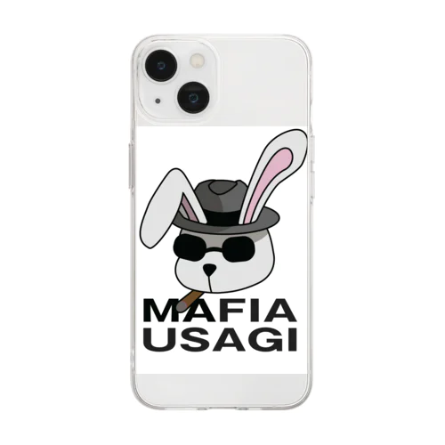 MAFIA USAGI (文字入り) Soft Clear Smartphone Case