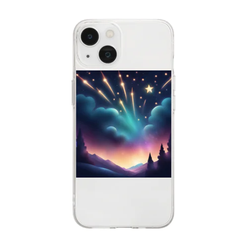 幻想的ない流星群 Soft Clear Smartphone Case