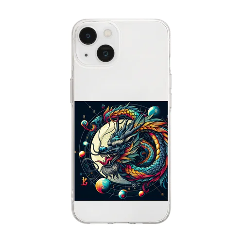 サークルドラゴン１ Soft Clear Smartphone Case