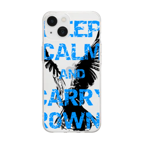 KEEP CALM AND CARRY BROWNIE Soft Clear Smartphone Case