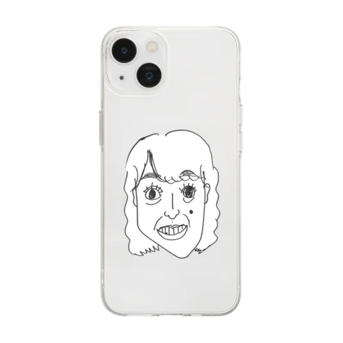 似顔絵。 Soft Clear Smartphone Case