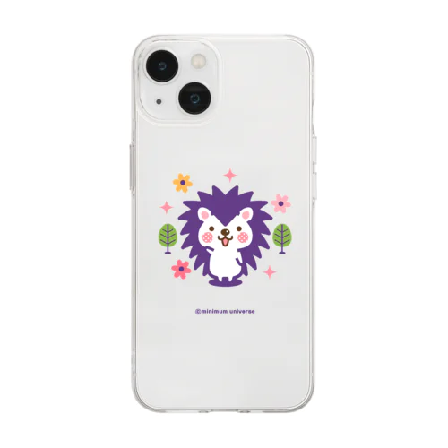 ハリネズミのハリさんスマホケース Soft Clear Smartphone Case