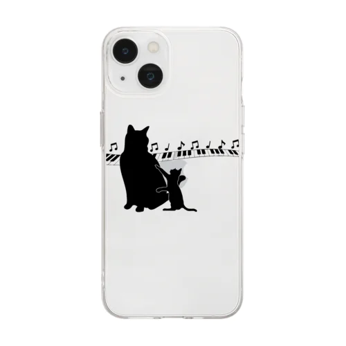 ねこおやこ Soft Clear Smartphone Case