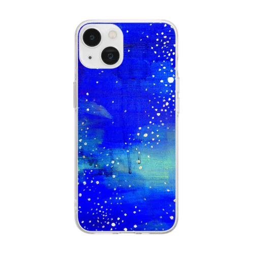 油絵「星へ還る」 Soft Clear Smartphone Case