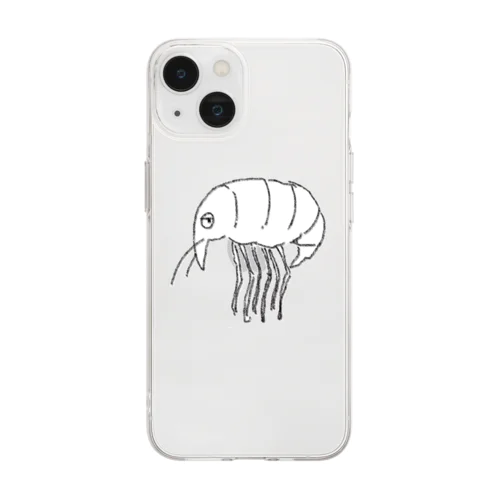 貼れるオオニュウドウくん Soft Clear Smartphone Case