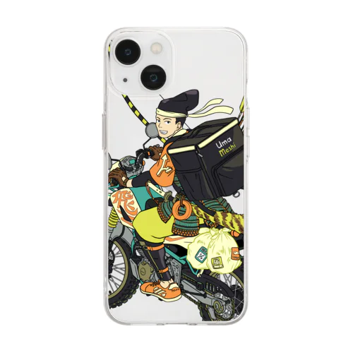 Uber eats武士 Soft Clear Smartphone Case