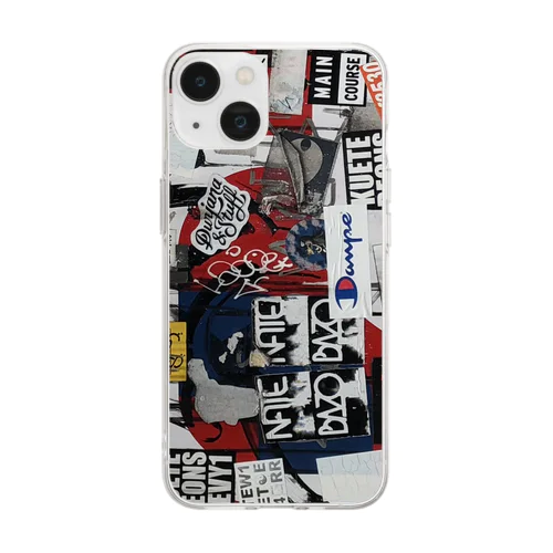 グラフィティ#1 Soft Clear Smartphone Case