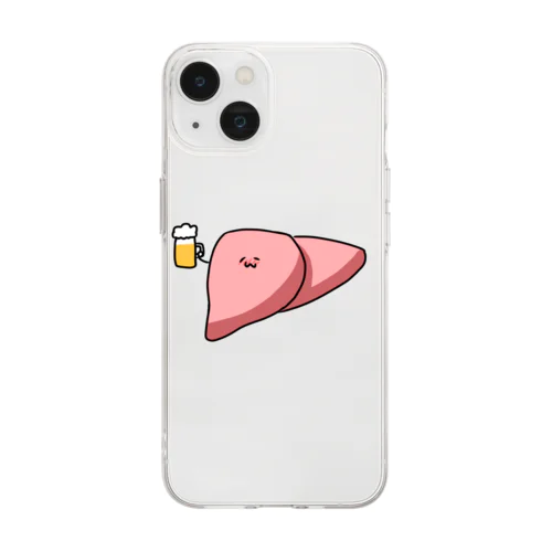 肝臓くん Soft Clear Smartphone Case